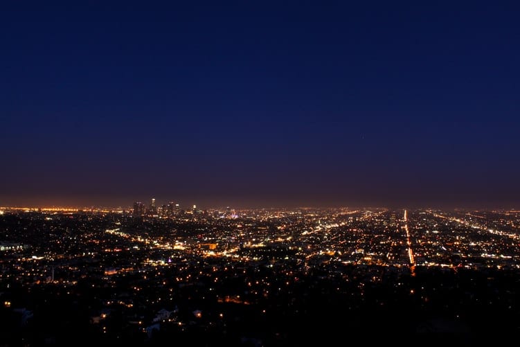 Night time cityscape.