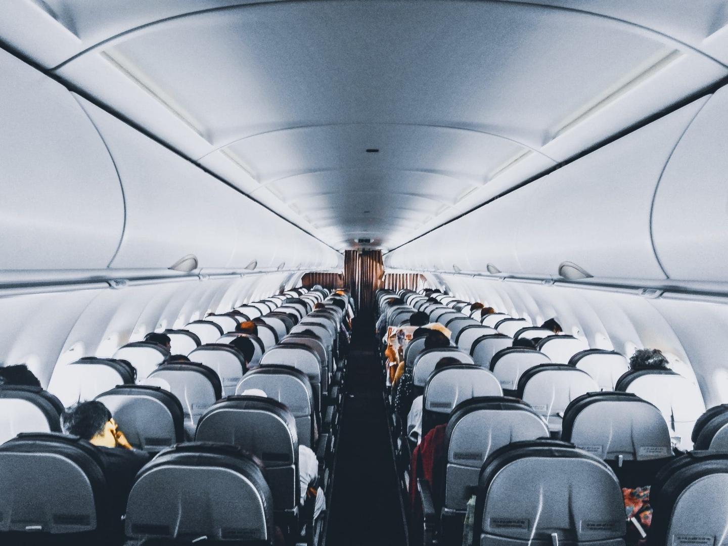 Passengers aboard a flight.