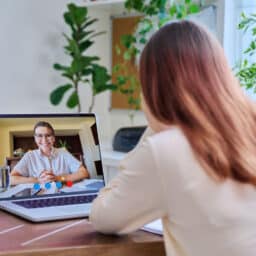 Video conferencing with a coworker