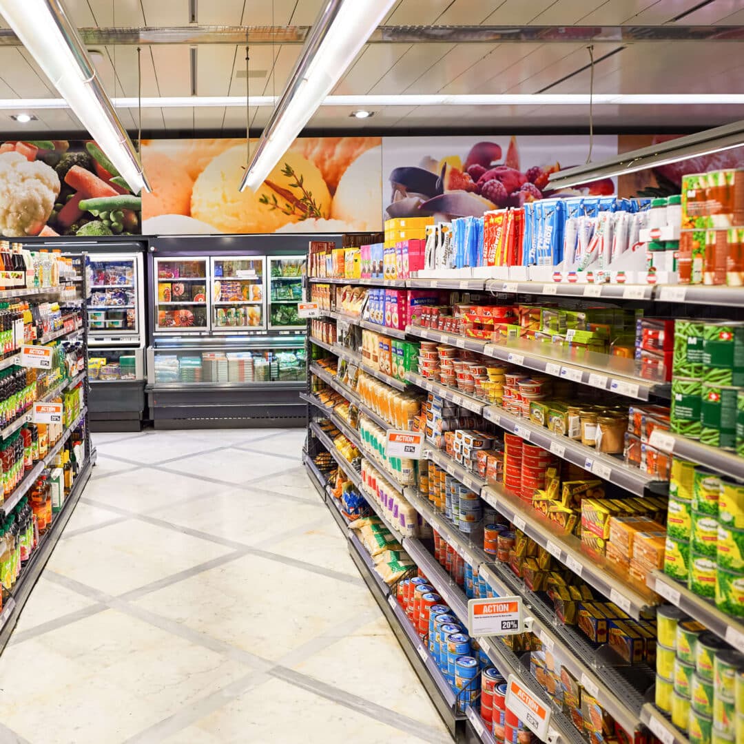 Grocery store aisle