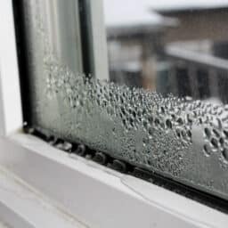 Water condensation happens in cold weather.